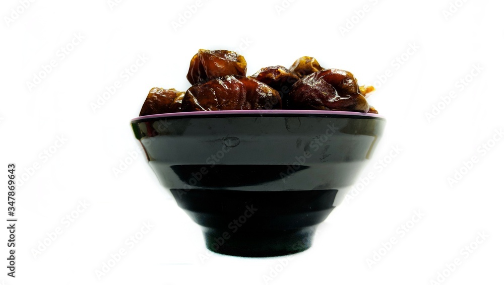 Dates Fruits Kurma isolated on white background