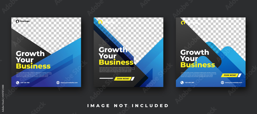 Business for social media feed template. Social media template vector illustration. Promotion banner template