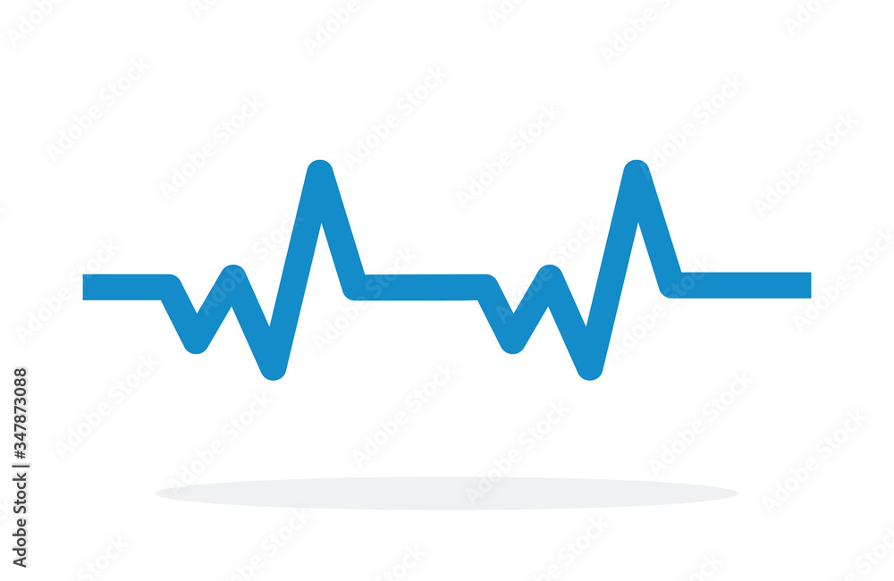 Pulse cardiogram vector icon flat isolated Pulse cardiogram vector icon flat isolated