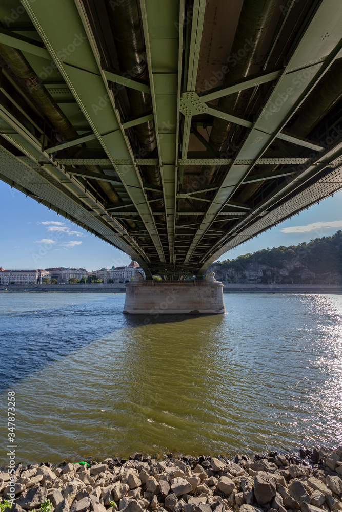 Liberty Bridge in Budapest on a sunny afternoon