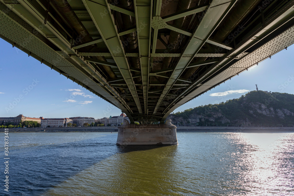 Liberty Bridge in Budapest on a sunny afternoon