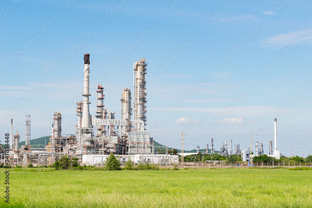 Petrochemical industry power station in afternoon of Thailand