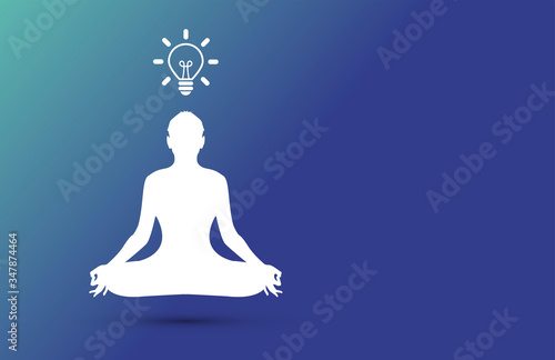 meditazione, concentrazione, idea, lampadina, idee, 