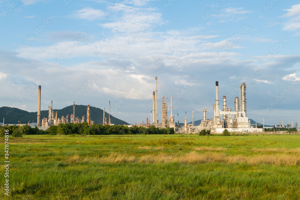 Petrochemical industry power station in afternoon of Thailand