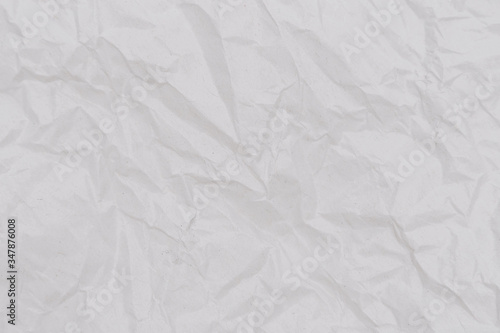 White crumpled paper texture. Abstract paper pattern for background. Close-up.