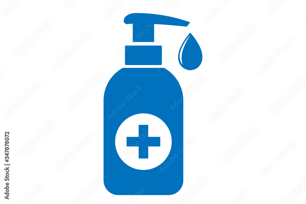 Obraz premium Hand wash icon. Liquid soap bottle icon 