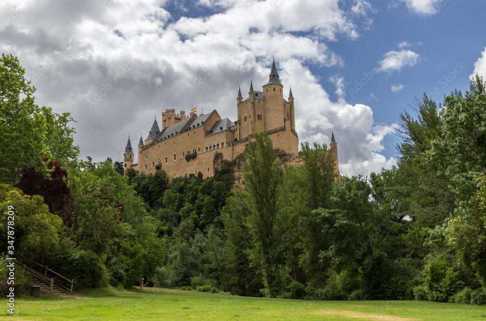 View of the Alcazar of Segovia (Spain)