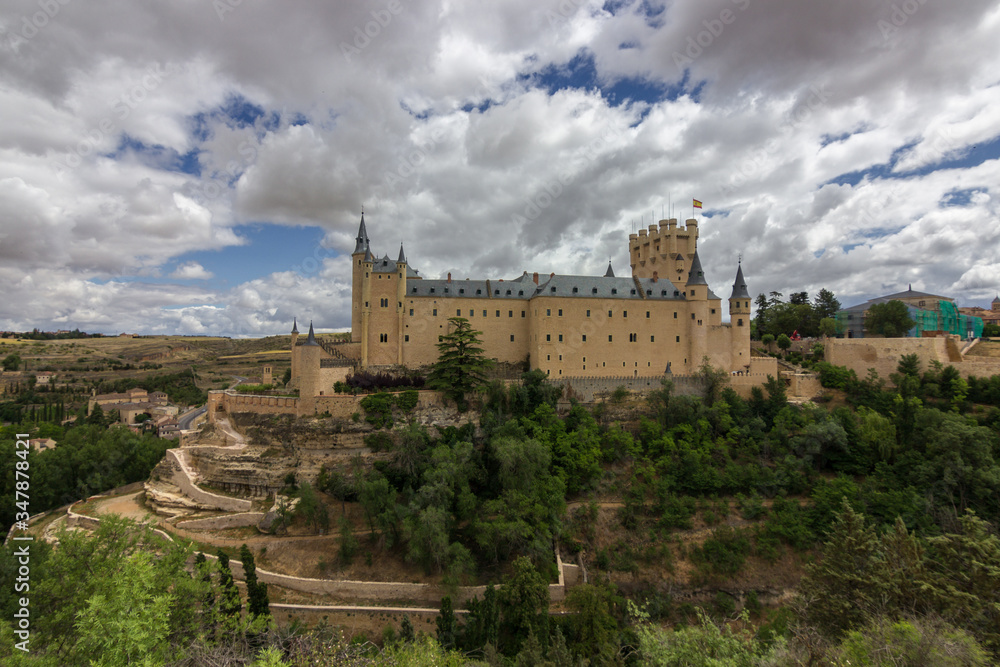 View of the Alcazar of Segovia (Spain)