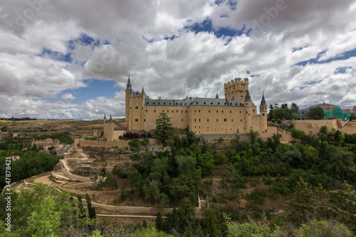 View of the Alcazar of Segovia  Spain 