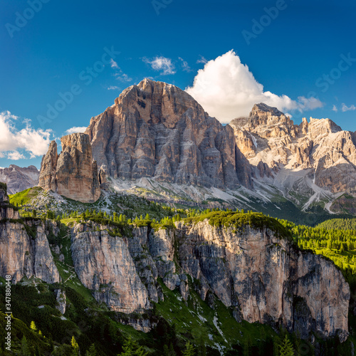 Fantastic Mountain Alps landscape with big mounts