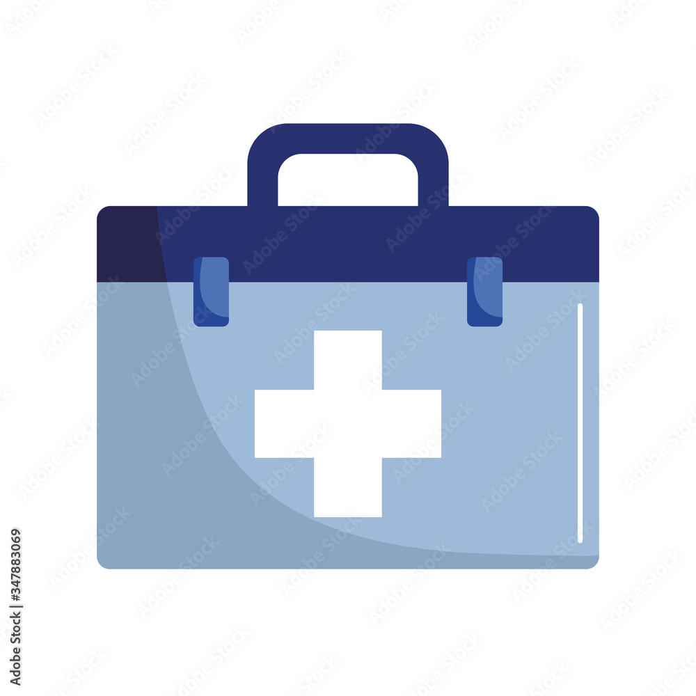 medical kit with cross flat style icon vector design medical kit with cross flat style icon vector design