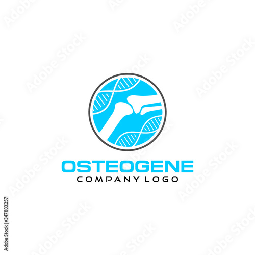 osteopathy with dna logo design vector