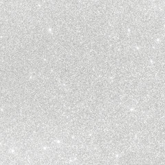 Silver glitter background texture white sparkling shiny wrapping paper for Christmas holiday seasonal wallpaper decoration, greeting and wedding invitation card design element