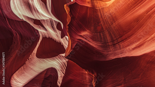 Lower Antelope Canyon spectaculer curves, Arizona, US. In the heart of Lower Antelope Calyon