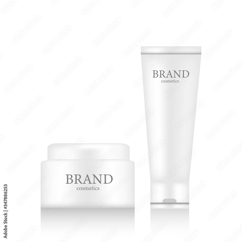 Realistic mockup brand cosmetics advertizing poster promotion Realistic mockup brand cosmetics advertizing poster promotion