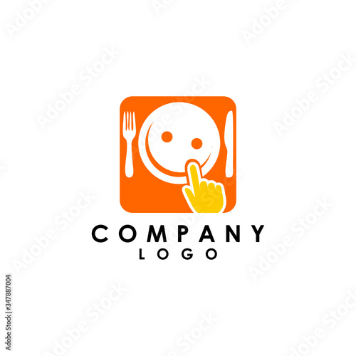 online food deliver, order  logo design vector