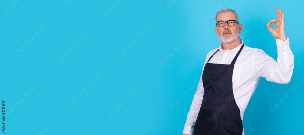 grocer isolated on color background grocer isolated on color background