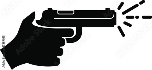 robbery pistol icon