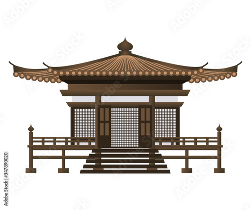 1宮城建物松島五大堂のベクターイラスト