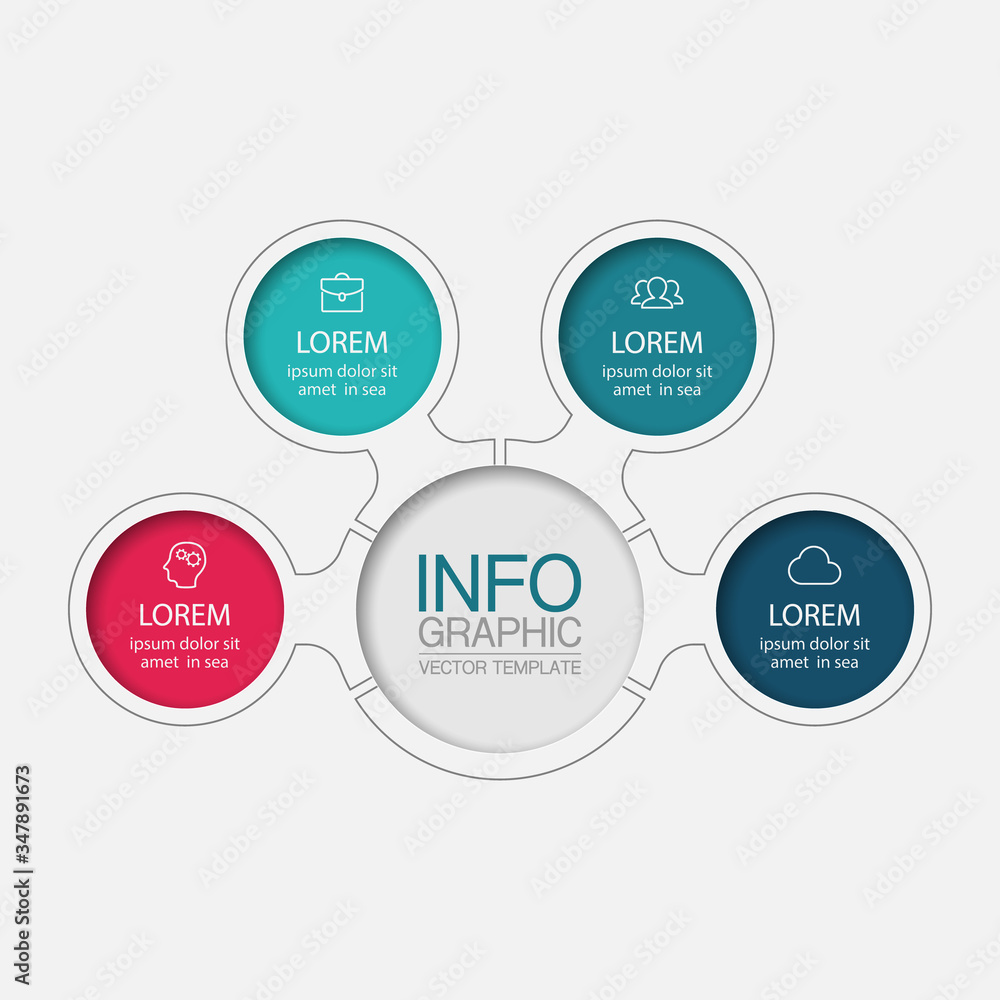 Vector iInfographic template for business, presentations, web design, 4 options. Vector iInfographic template for business, presentations, web design, 4 options.