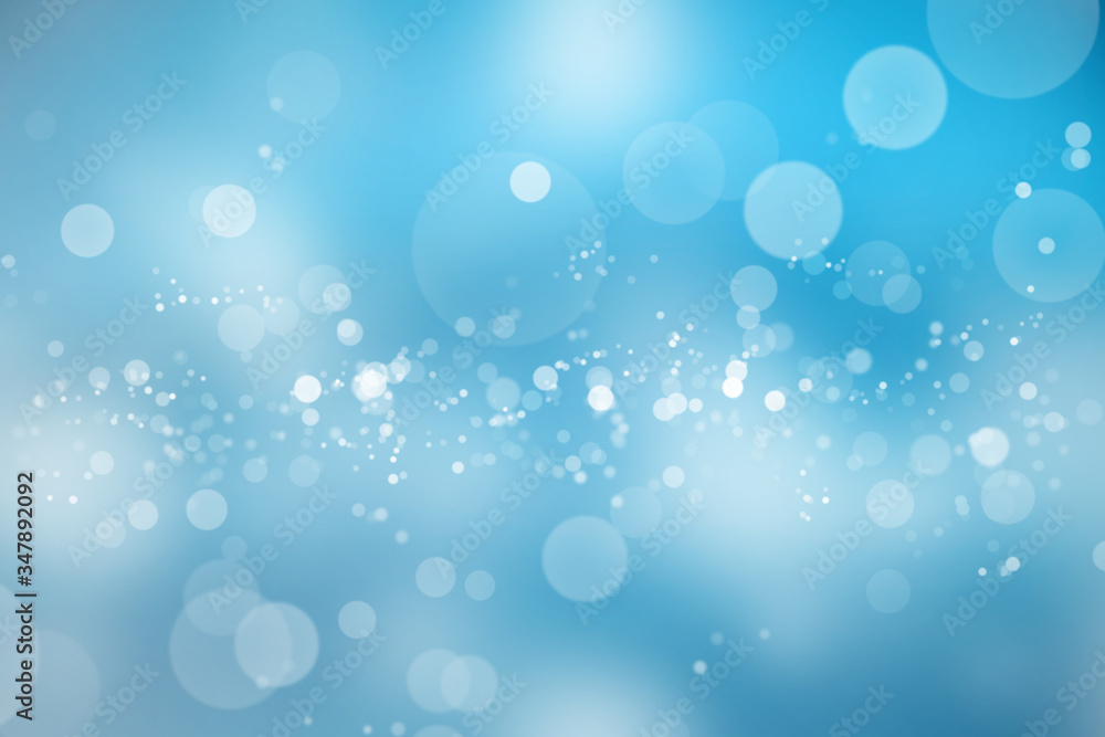 Abstract bright bokeh on blue sky blurred background. Abstract bright bokeh on blue sky blurred background.