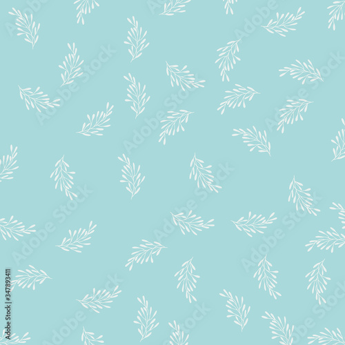 white patterns on a blue background, decorative paper, gift wrap, light ornament on a blue background