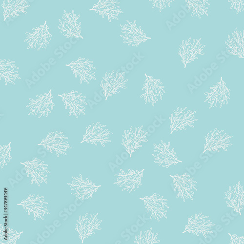white patterns on a blue background, decorative paper, gift wrap, light ornament on a blue background