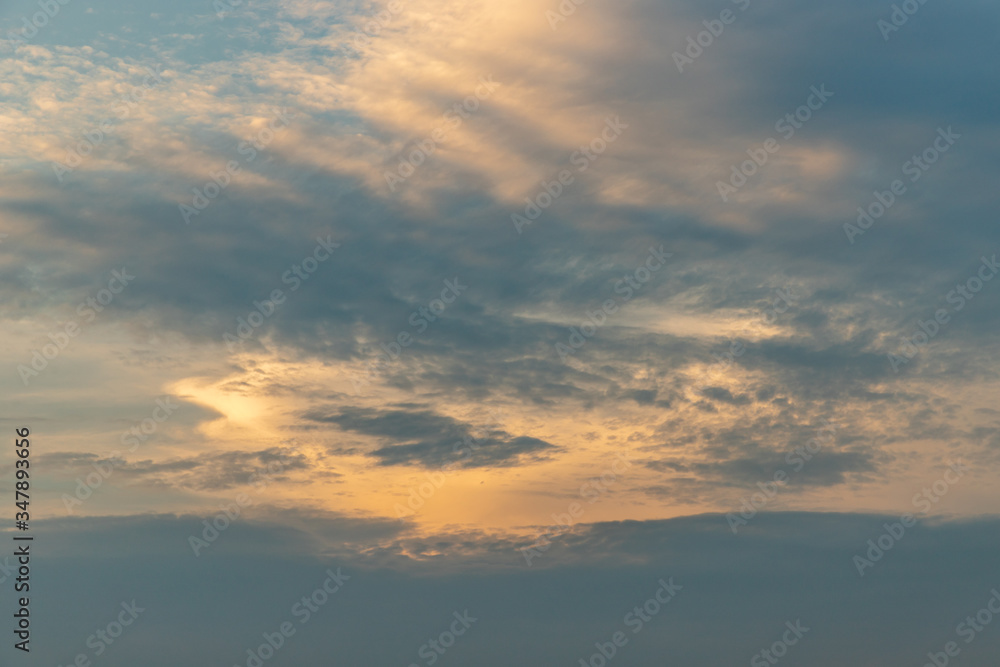 Fototapeta premium Beautiful sky with clouds background. The softness of the clouds and the brightness of the sky.