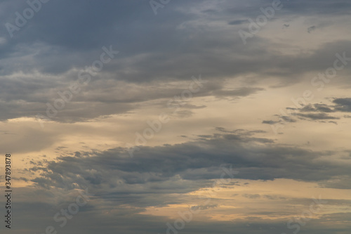 Beautiful sky with clouds background. The softness of the clouds and the brightness of the sky.