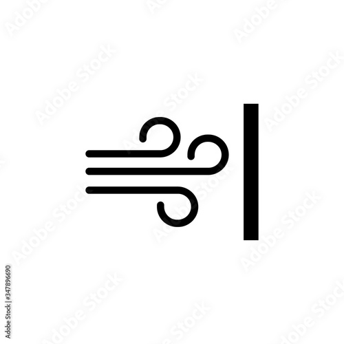 Wind Noise Against the Wall Flat Vector Icon