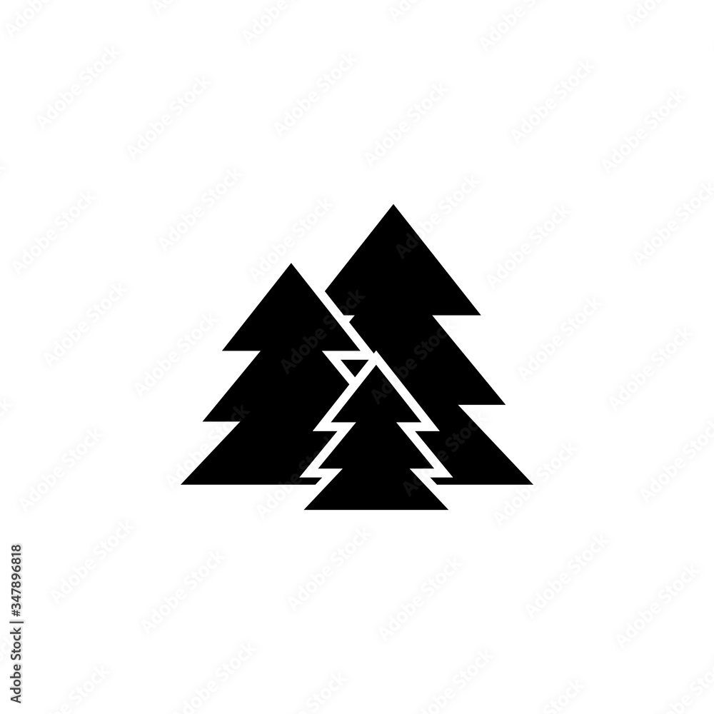 Fir Tree Forest Flat Vector Icon Fir Tree Forest Flat Vector Icon