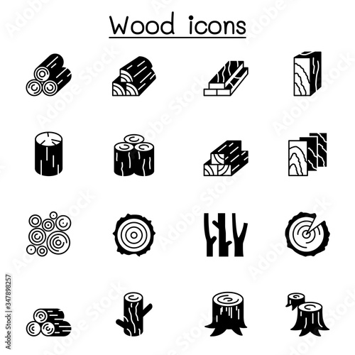 Wood icon set vector illustration graphic design