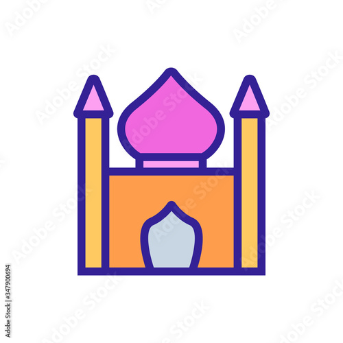 religious synagogue icon vector. religious synagogue sign. color symbol illustration