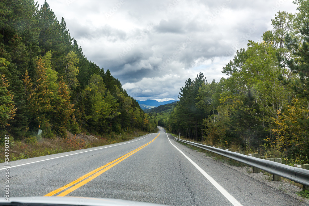 On the road in canada