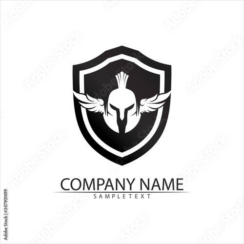 Spartan helmet logo template