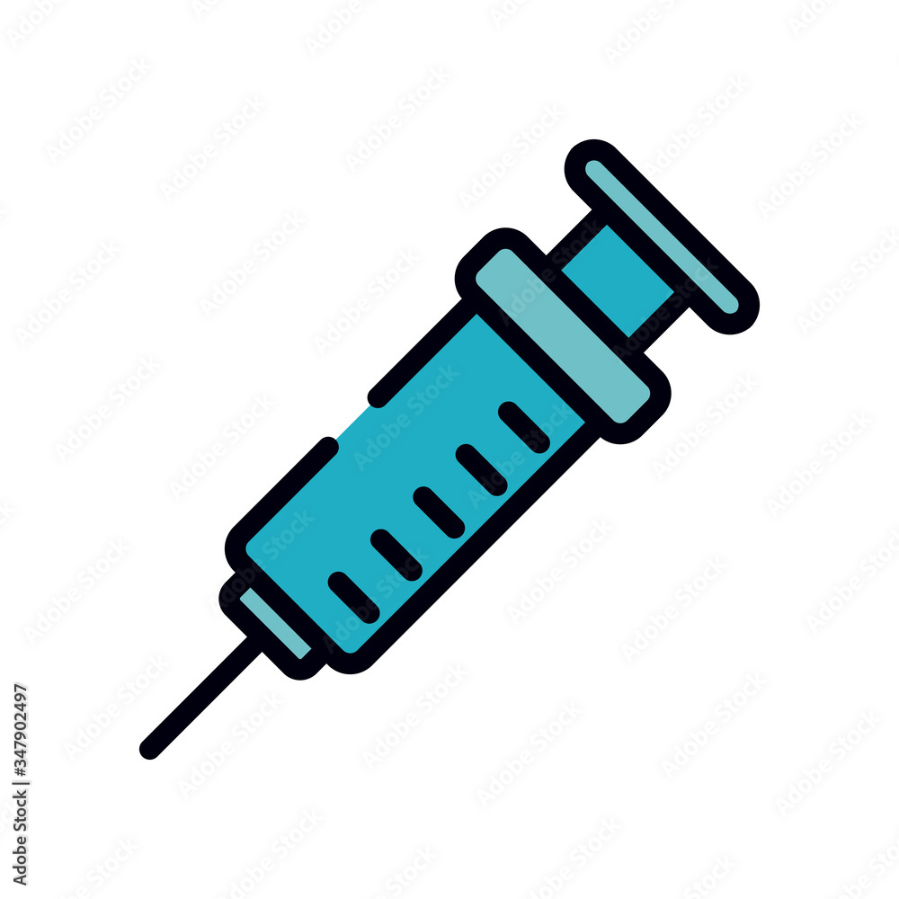 syringe icon, line and fill style syringe icon, line and fill style