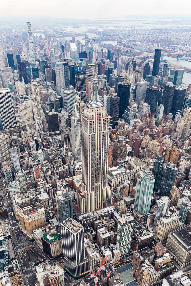 Empire state building from the air