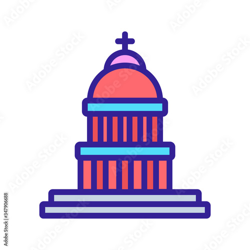 synagogue appearance icon vector. synagogue appearance sign. color symbol illustration