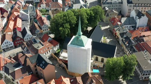 Flight over Bergen, the second largest city in Norway photo