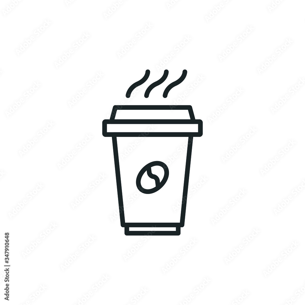 Cofffee Paper cup line icon - Coffee Cup Icon - vector Cofffee Paper cup line icon - Coffee Cup Icon - vector
