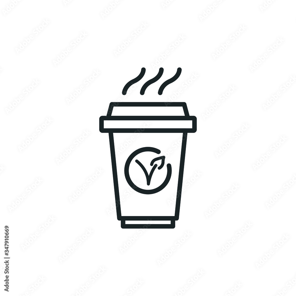 Cofffee Paper cup line icon - Coffee Cup Icon - vector Cofffee Paper cup line icon - Coffee Cup Icon - vector