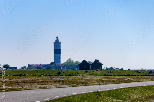 Ottenby, Oland, Sweden The lighthouse at Ottenby, a wildlife sanctuary  on the southern top of the island popular with bird watchers. photo