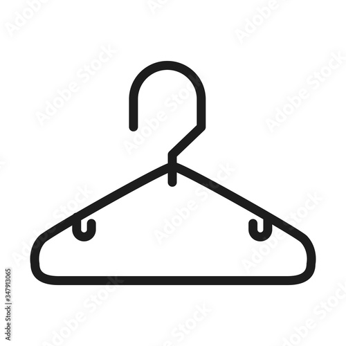 clothes hanger icon, line style