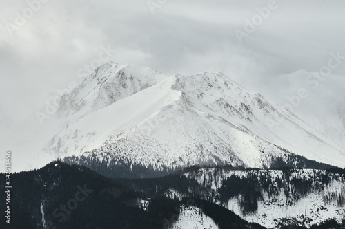 Tatra mountain covered with a snow