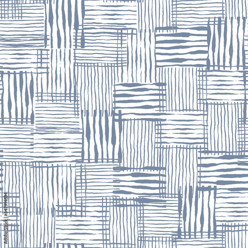 Vector seamless pattern of weaving texture. Abstract stylish background with hand drawn lines.