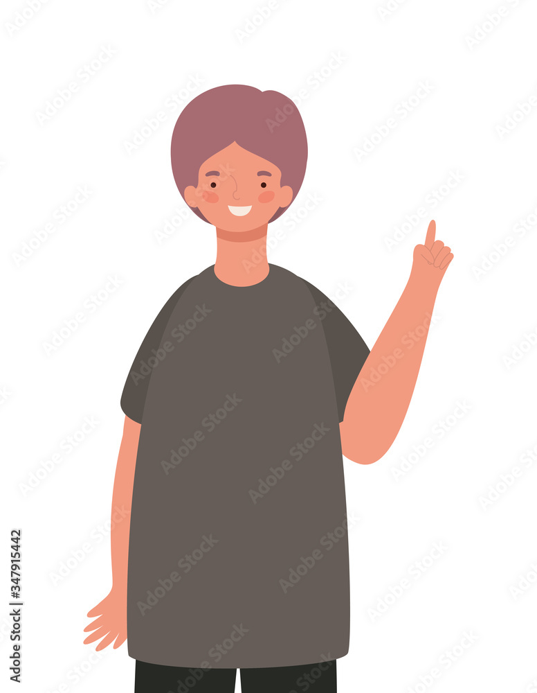 Isolated happy man cartoon vector design Isolated happy man cartoon vector design