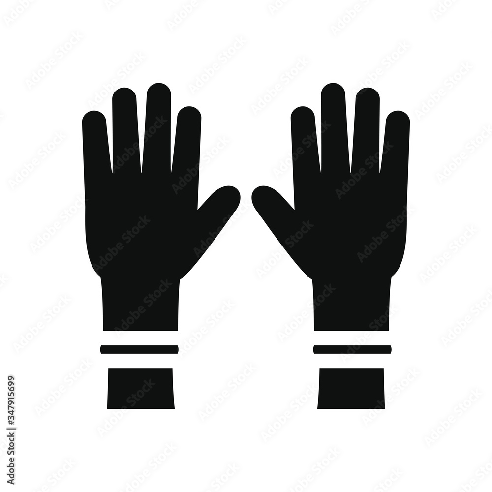 hands with medical gloves icon, silhouette style hands with medical gloves icon, silhouette style