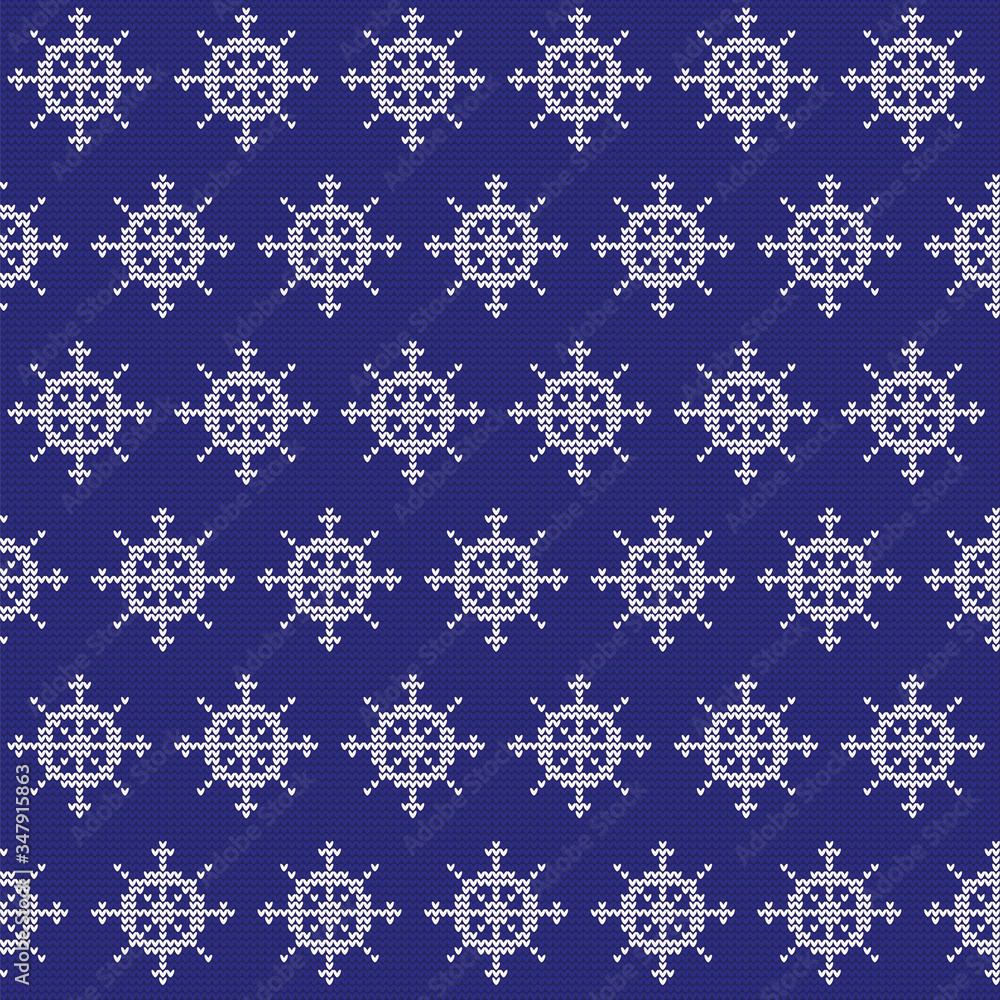 Helm. Marine ornament. Vector seamless pattern. Knitting. Blue and white pattern Helm. Marine ornament. Vector seamless pattern. Knitting. Blue and white pattern