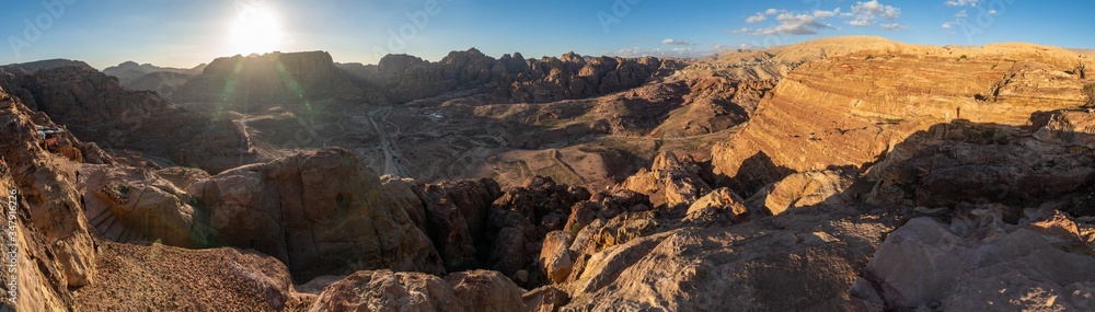 Panoramic view over the old City of Pella, Jordan