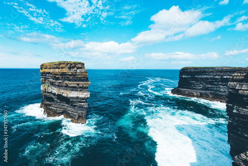 Mayo, Ireland, Patrick Head view. Beautiful sunny weather.